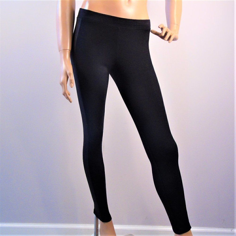 Express Black Tuxedo Stripe Leggings - Picture 3 of 6